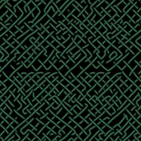 Intricate Green Celtic Knots Pattern on Black Background
