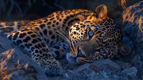 Magnificent Leopard Close-up Portrait