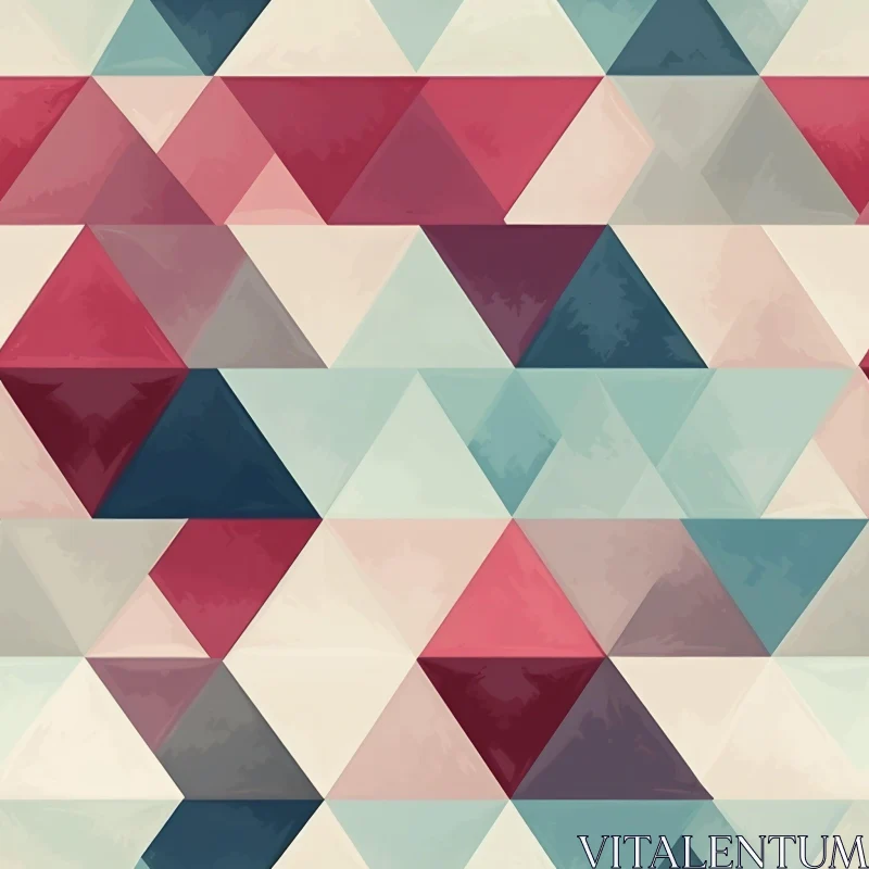 Watercolor Triangle Seamless Pattern AI Image