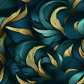 Golden and Blue-Green Wave Pattern