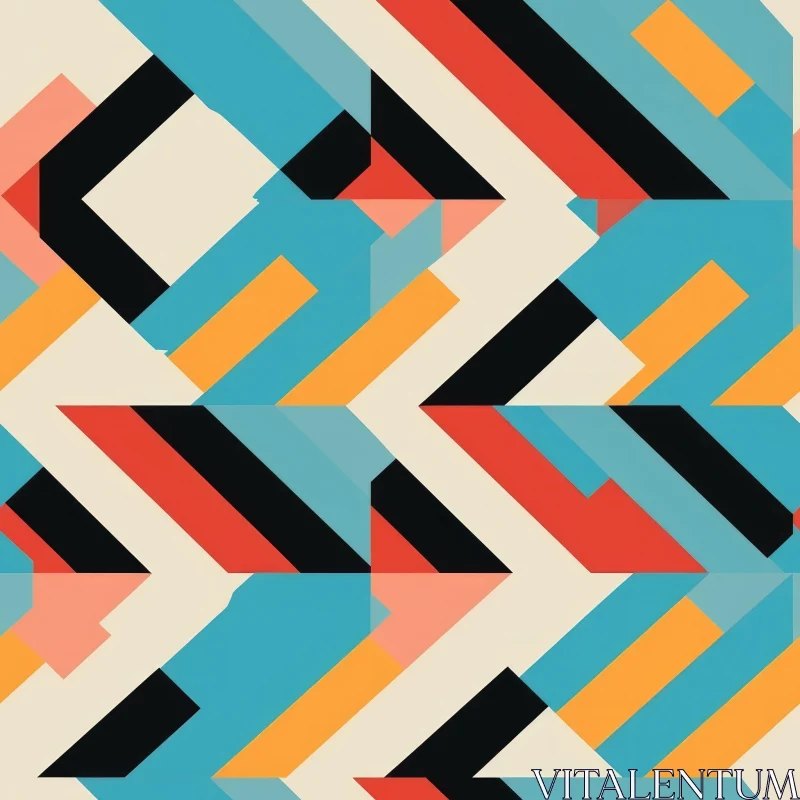 Colorful Geometric Pattern on White Background AI Image