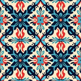 Colorful Moroccan Tiles Seamless Pattern for Design Projects