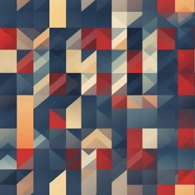 Dynamic Geometric Pattern in Blue, Red, and Yellow