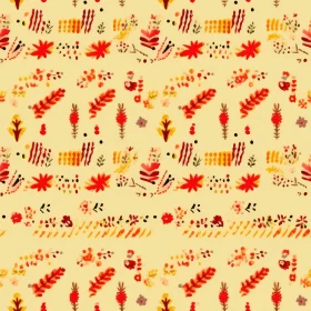 Hand-Painted Floral Pattern - Seamless Design
