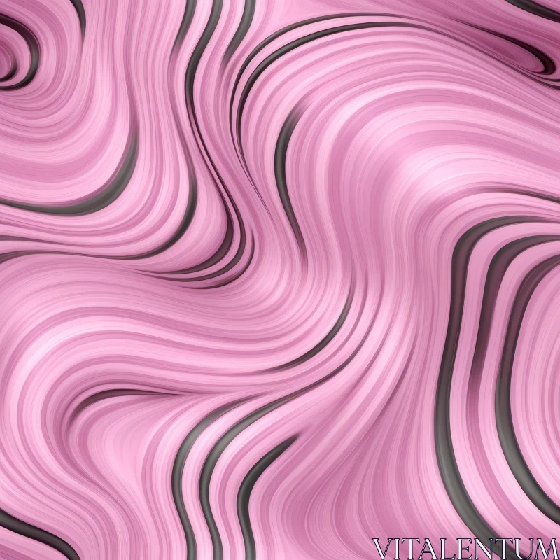 Pink and Black Gradient Wavy Abstract Background AI Image