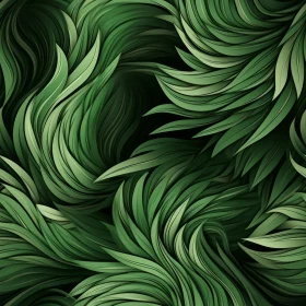 Green Leaves Swirling Pattern Background