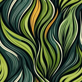 Abstract Green Yellow White Waves Pattern