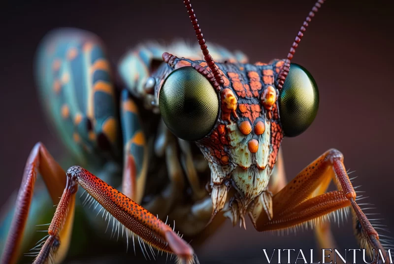 Captivating Insect with Red Eyes - A Unique and Precise Artwork AI Image
