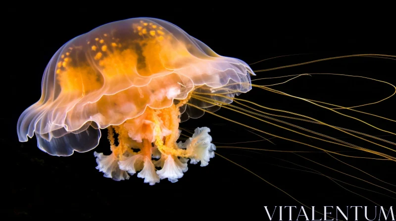 Ethereal Jellyfish: Captivating Nature Photography AI Image