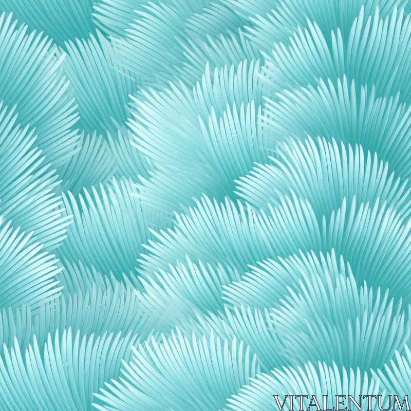 AI ART Soft Blue Feathers Seamless Pattern | Luxurious Background Texture