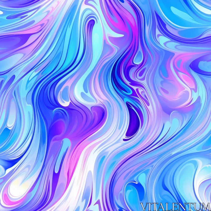 Colorful Abstract Painting with Swirling Brushstrokes AI Image