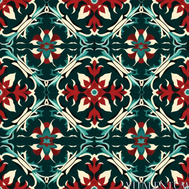 AI ART Elegant Floral Pattern for Fabric and Wallpaper