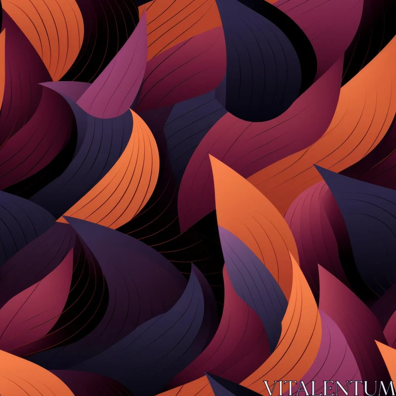 Purple, Orange, and Pink Seamless Pattern - Home Decor AI Image