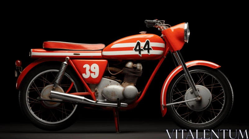 Stunning Red and White Motorcycle with Cinematic Rendering AI Image