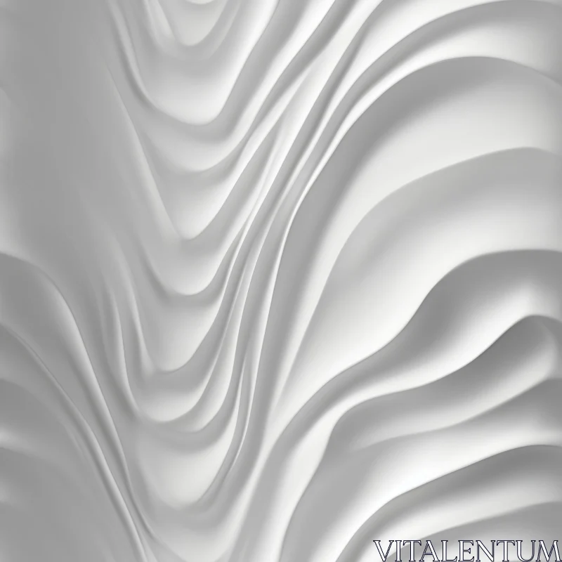 Elegant White Wave Background with Smooth Folds AI Image
