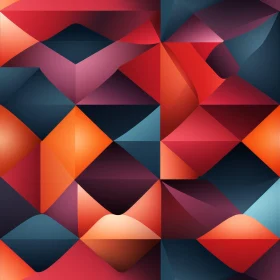 Abstract Geometric Pattern in Red, Orange, Purple, Blue
