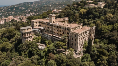 Aerial Photo of Beautiful Mansion with Stunning City View
