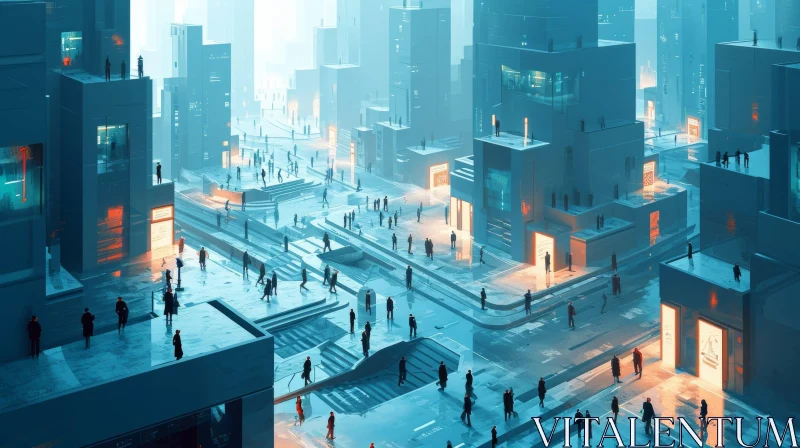 Captivating Concept Art of a Futuristic City AI Image