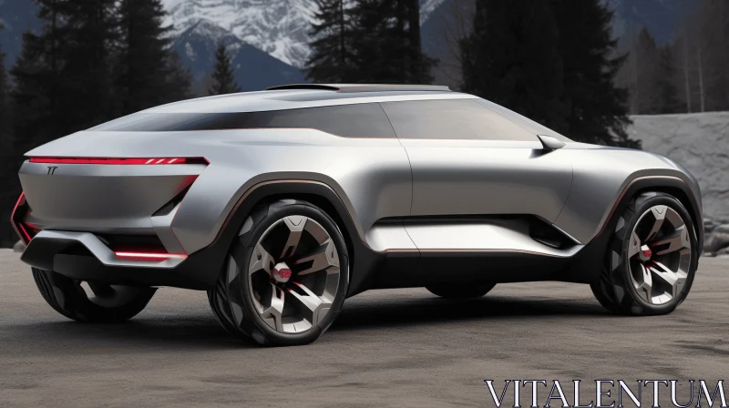 Futuristic Concept SUV - Barbizon School Style - Bold and Dramatic Forms AI Image