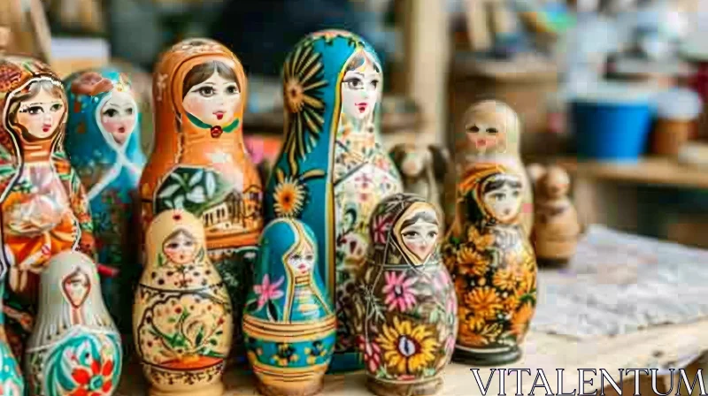 Russian Nesting Dolls - Traditional Folk Art Collection AI Image