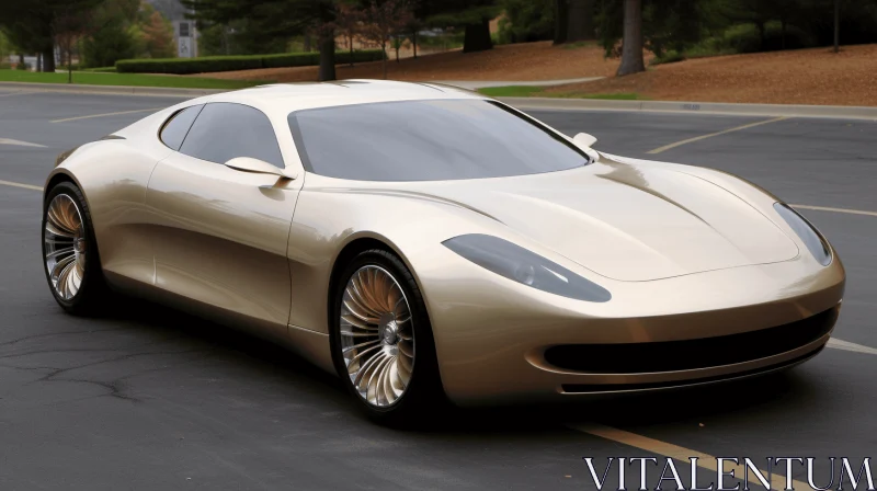 AI ART Elegant Model Sports Car: Futuristic Organic Design