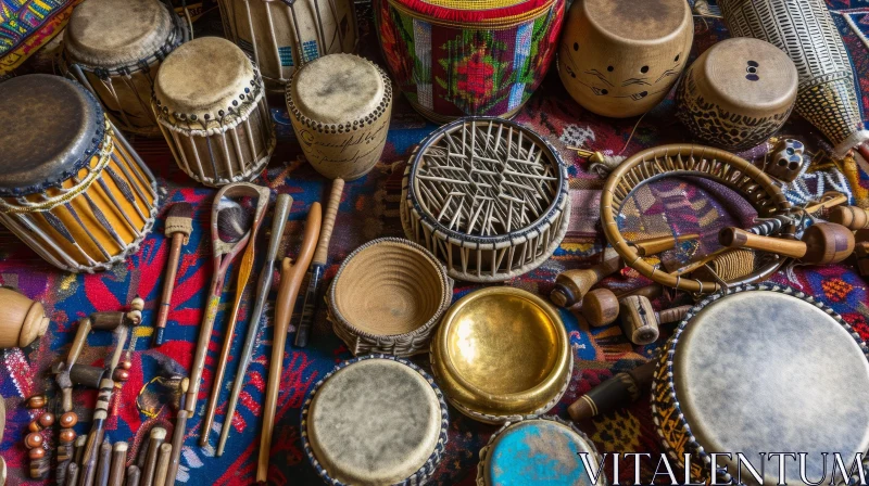 Exquisite African Drums and Musical Instruments - Captivating Image AI Image
