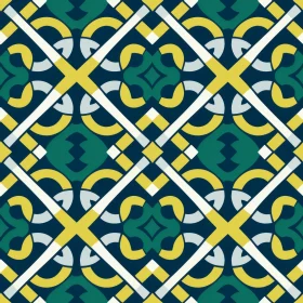 Geometric Vector Pattern in Blue, Green, and Yellow