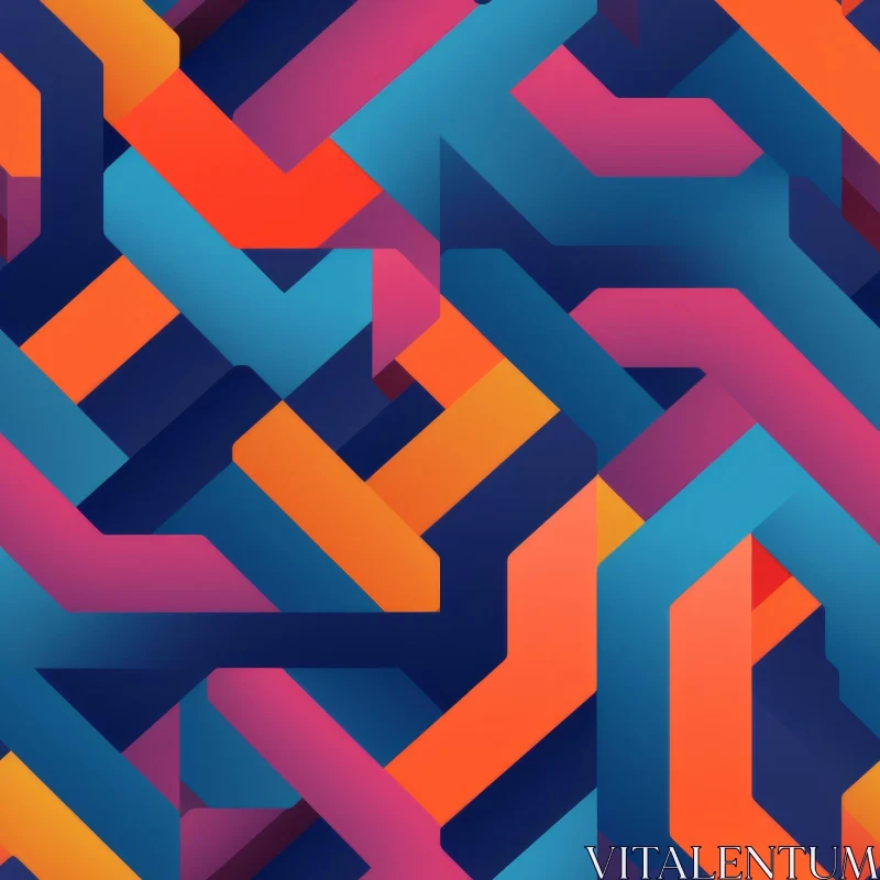 Gradient Geometric Pattern for Background Design AI Image