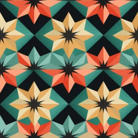Multicolored Stars Seamless Pattern | Traditional Moroccan Tilework