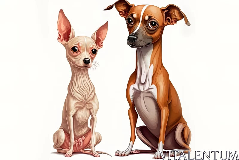 AI ART Cartoon Dogs: Hyper-Detailed Portraits in Fawncore Style