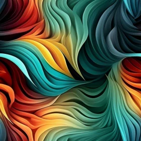 Colorful Abstract Painting with Energy and Harmony