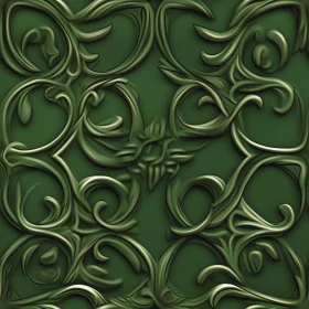 Green Metal Vines Pattern - Textures Collection