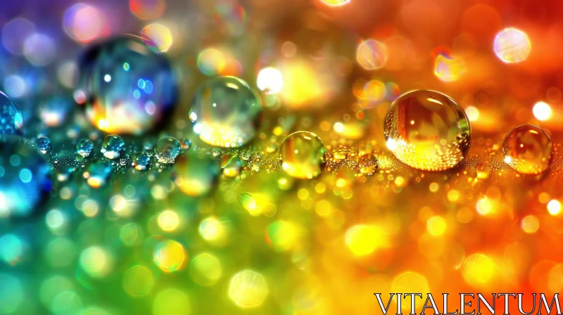 Ethereal Water Droplets: Abstract Photography AI Image