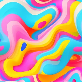 Exciting Abstract Painting with Bright Colors