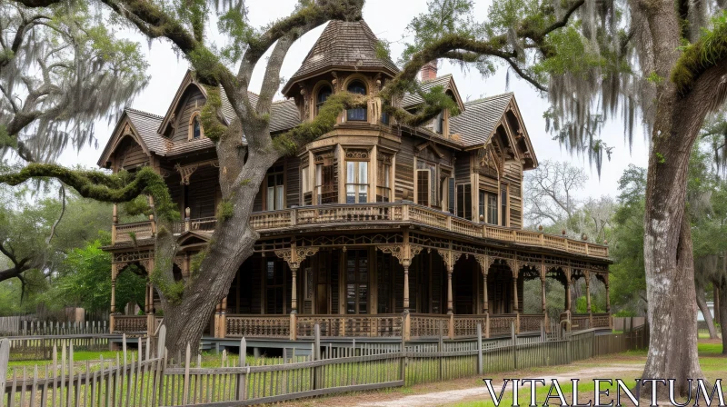 Stunning Victorian-style House with Wraparound Porch AI Image