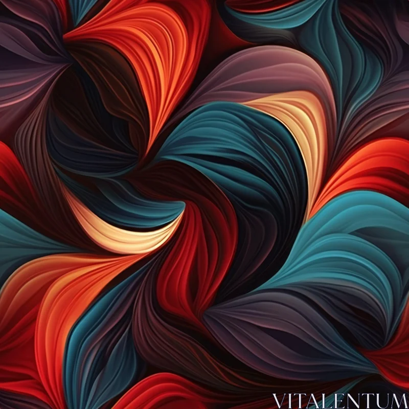 Colorful Abstract Painting with Dynamic Shapes AI Image