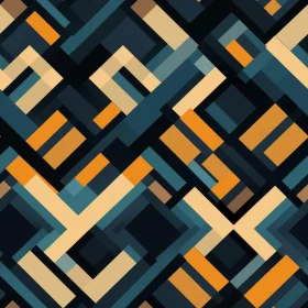 Dark Blue Geometric Pattern with Rectangles and Squares
