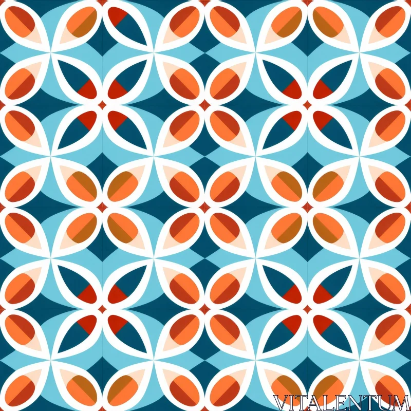 Geometric Retro Seamless Pattern Illustration AI Image
