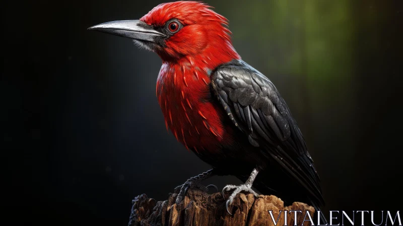Red-Headed Woodpecker: Forest Wildlife in North America AI Image