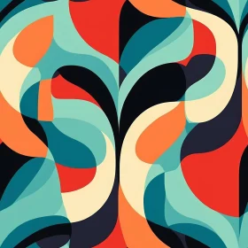 Retro 70s-Inspired Geometric Seamless Pattern