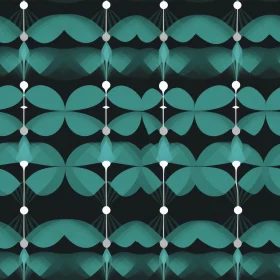 Teal and White Retro Abstract Pattern