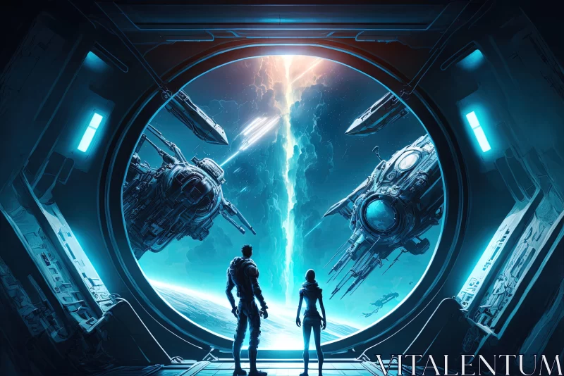 The Gates of the Mass Effect Universe: A Captivating Digital Illustration AI Image