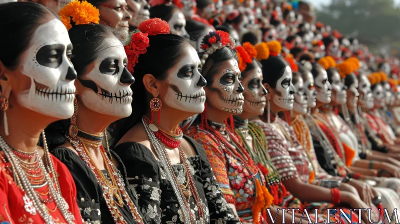 Vibrant Day of the Dead Celebration in Mexico AI Image