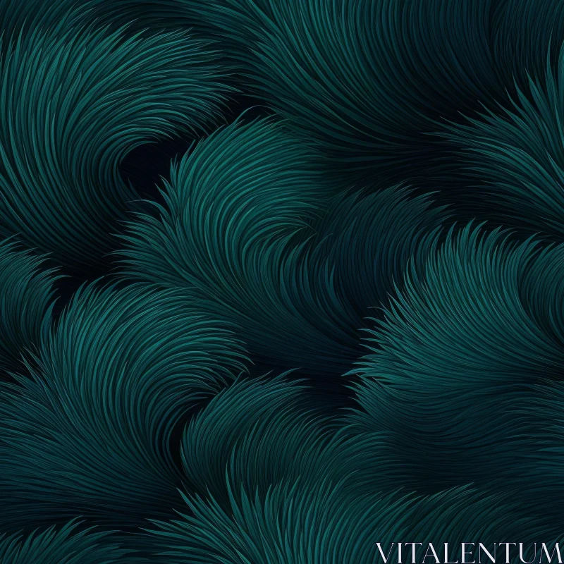AI ART Blue Feather Wave Background