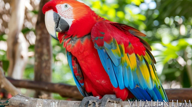 AI ART Scarlet Macaw - Colorful Parrot from Central America