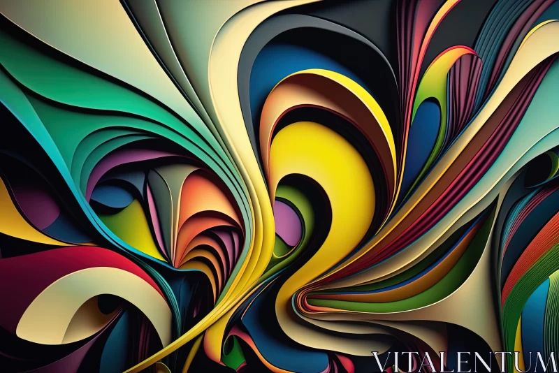 Colorful Abstract Art | Meticulously Designed Paper Artwork AI Image