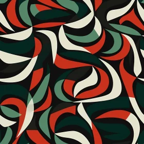 Dynamic Curved Shapes Pattern on Black Background