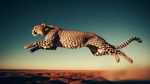 Graceful Cheetah in Full Stride