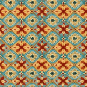 Moroccan Tiles Pattern - Colorful Geometric Design