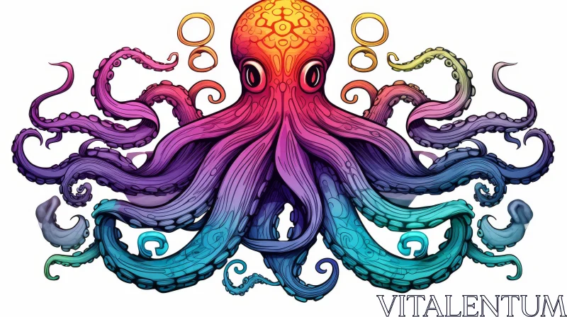 Realistic Octopus Digital Painting AI Image
